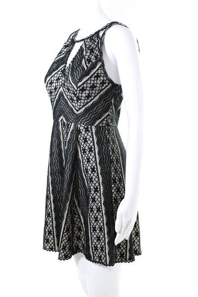 Free People Women's Lace Sleeveless A Line Mini Dress Black Size 6