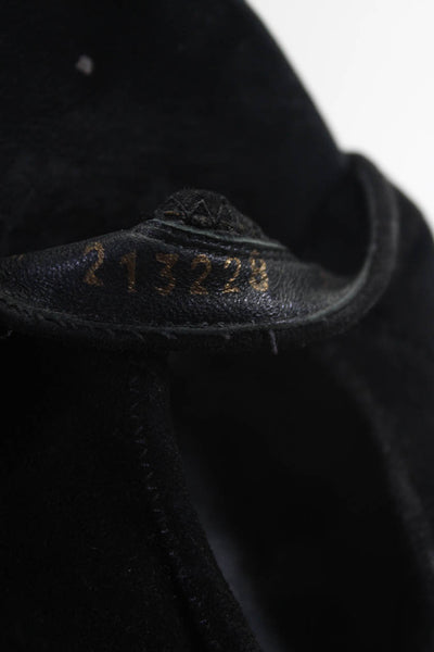 Yves Saint Laurent Womens Suede Platform Slingbacks Sandals Black Size 37 7
