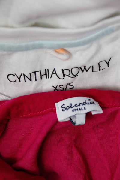 Cynthia Rowley Splendid Womens Tee Shirt Blouse Size Extra Small Small Lot 2