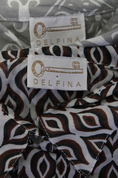 Delfina Womens Shirt Dresses Multi Colored Size Small Lot 2