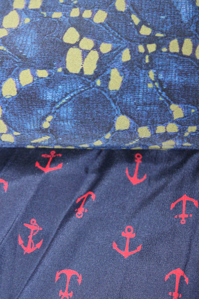 DKNY Cynthia Rowley Womens Anchor Print Pants Skirt Navy Blue Size 4 Lot 2