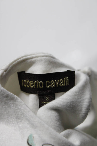 Roberto Cavalli Childrens Girls Animal Print Dress Multi Colored Size 3
