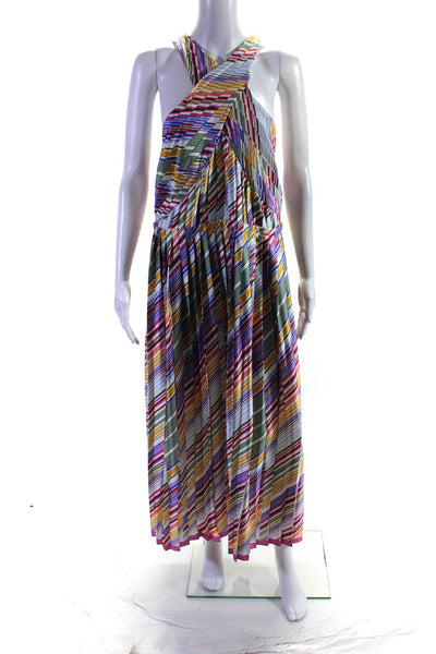 ML Monique Lhuillier Womens Crossneck Pleated Dress Size 18 13518807
