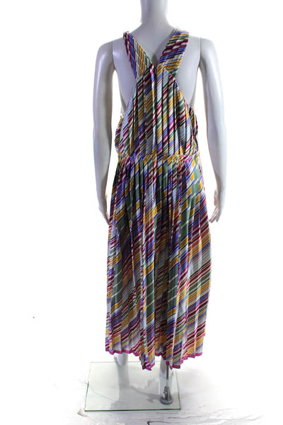 ML Monique Lhuillier Womens Crossneck Pleated Dress Size 18 13518807