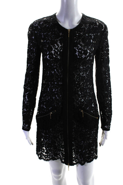Rachel Zoe Womens Black Lace Zip Dress Size 0 10466905