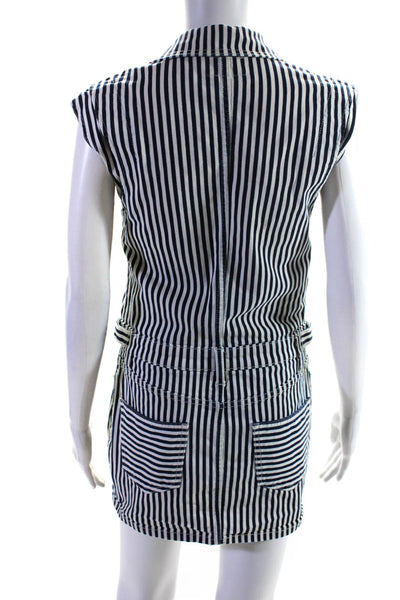 Current/Elliott Womens Striped Button Down Sleeveless Dress Size 2 12355765