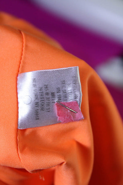 Milly Womens Orange Ruffle Tie Dress Size 6 10525166