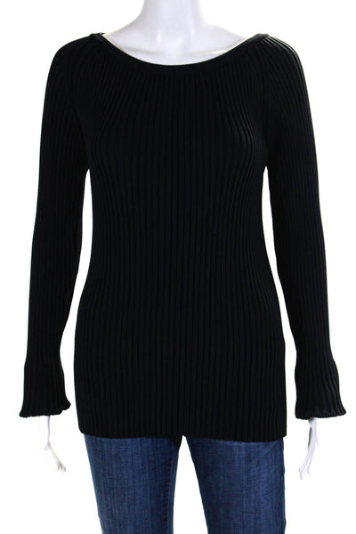 Moussy Women's Stretch Long Sleeve Top Black Size M