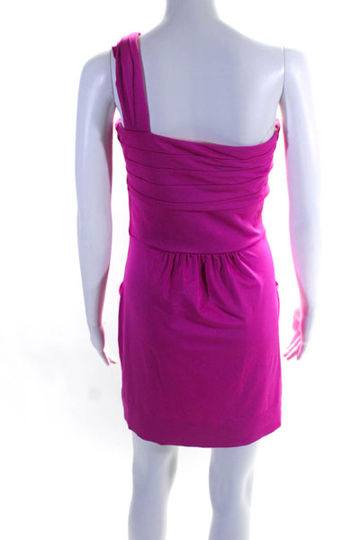 Gretchen Scott Women's One Shoulder Bodycon Mini Dress Pink Size S