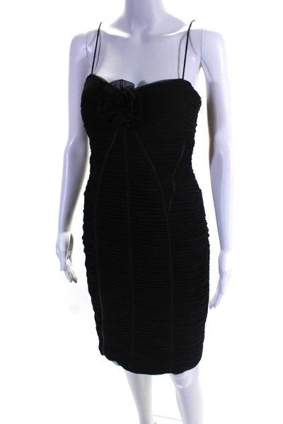 JS Collection Women's Spaghetti Strap Corset Bodycon Mini Dress Black Size 6