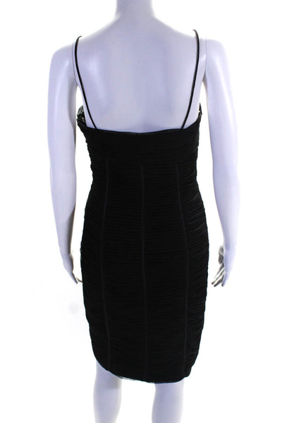 JS Collection Women's Spaghetti Strap Corset Bodycon Mini Dress Black Size 6