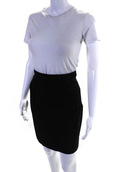 M.M. Lafleur Womens Knit High Rise Pencil Skirt Black Size 2