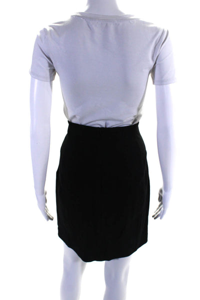 M.M. Lafleur Womens Knit High Rise Pencil Skirt Black Size 2