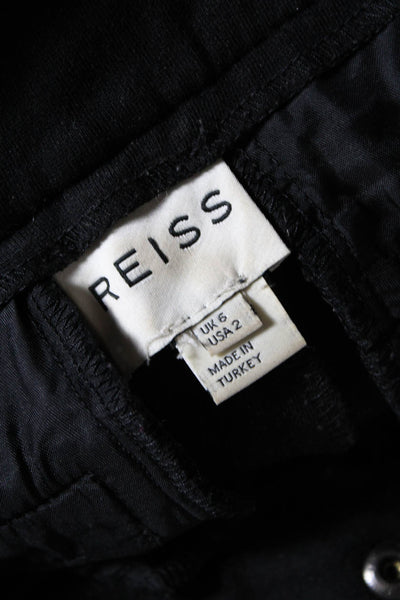 Reiss Women's Skinny Ankle High Rise Casual Pants Black Size 2