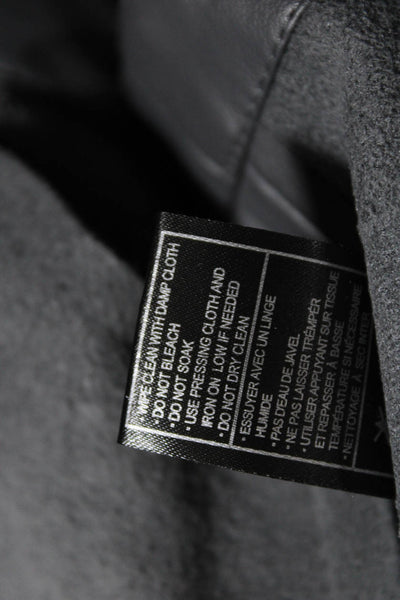 BB Dakota Women's Faux Leather Open Front Jacket Gray Size S