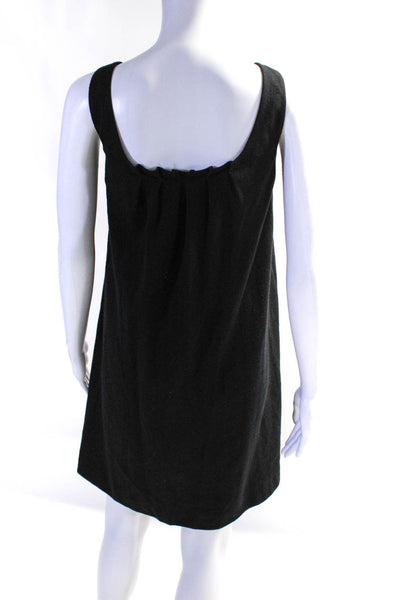 Vince Women's Sleeveless Midi Embroidered Pencil Dress Black Size M