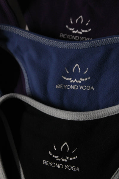 Beyond Yoga Womens Racerback Tank Top Black Blue Purple Size Small Lot 3