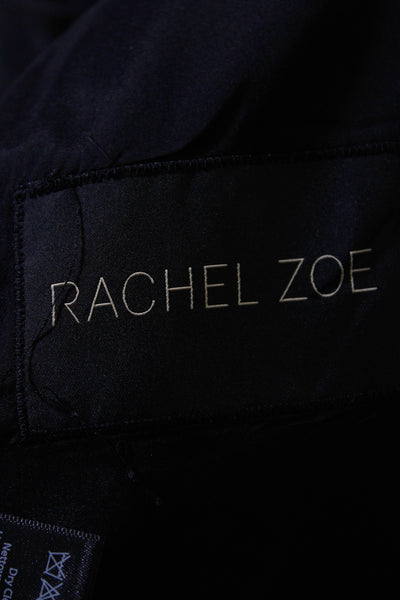 Rachel Zoe Womens Tweed Metallic Zip Up Lightweight Jacket Gray Size 2