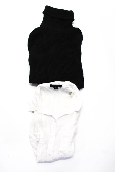 Sanctuary Club Monaco Womens Blouse Top Sweater White Black Size PS/M Lot 2