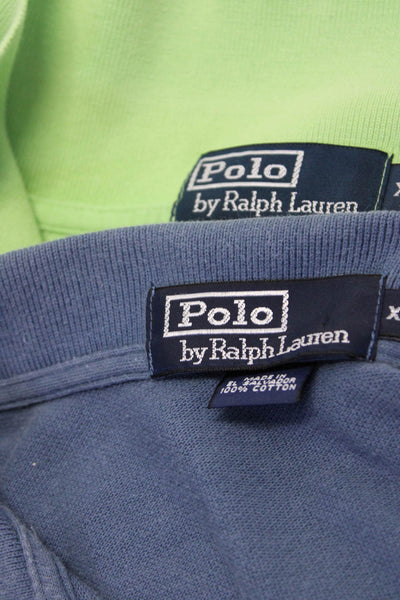 Polo Ralph Lauren Mens Short Sleeve Polo Shirt Blue Green Size XL Lot 2
