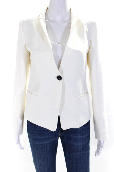 A R T 365 Marella Women's V-neck One Button Blazer Ivory Size 2