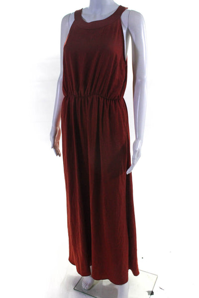 Rachel Zoe Women's Scoop Neck Sleeveless Maxi Dress Red Size 10