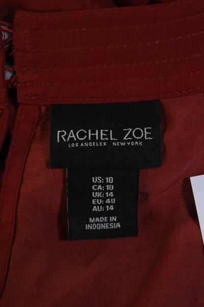 Rachel Zoe Women's Scoop Neck Sleeveless Maxi Dress Red Size 10