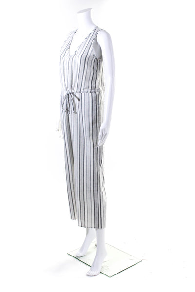 Drew Women's Sleeveless Striped Wide Leg Jumpsuit Gray Size S