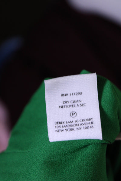 Derek Lam 10 Crosby Womens Green Printed Ruffle Cami Dress Size 12 12271073