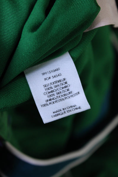 Derek Lam 10 Crosby Womens Green Printed Ruffle Cami Dress Size 12 12271073