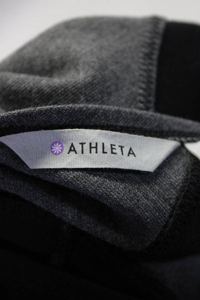 Athleta Women's Cap Sleeve Colorblock Sheath Dress Black Gray Size XS