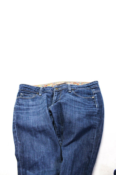 Joie Paige Womens Solid Cotton Mini Skirt Jeans Pink Blue Size M/27 Lot 2