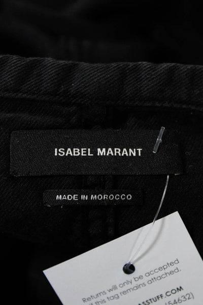 Isabel Marant Womens Cotton Lace-Up 5-Pocket Skinny Jeans Black Size EUR36