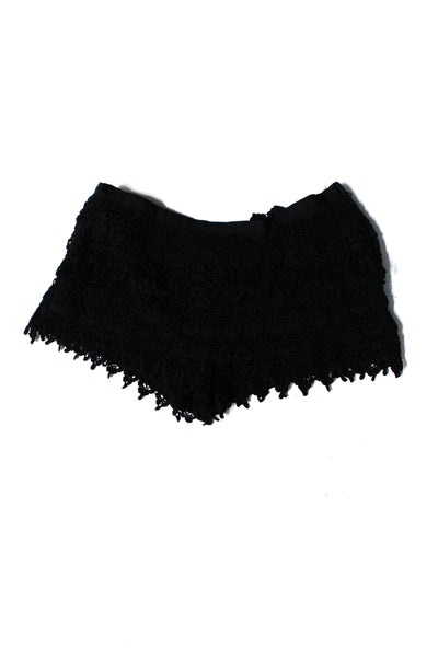 BB Dokota Women's Ruffle Side Zip Cotton Lined Short Black Floral Size 2 Lot 2