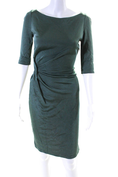 Class Roberto Cavalli Womens Applique Side Dress Aqua Green Size 8