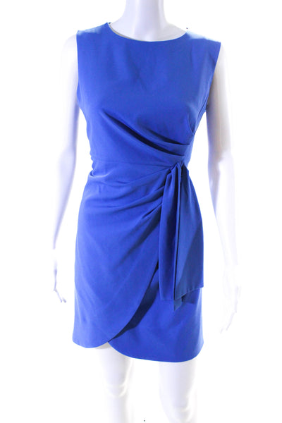 Biancoghiaccio Womens Sleeveless Ruched Dress Blue Size EUR 42