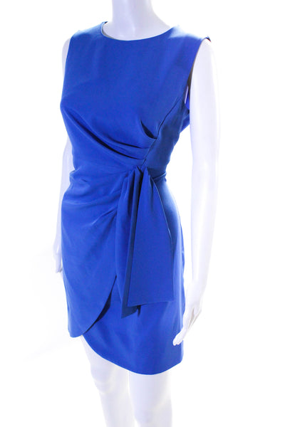 Biancoghiaccio Womens Sleeveless Ruched Dress Blue Size EUR 42