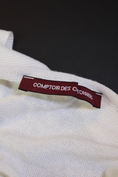 Comptoir Des Cotonniers Womens Long Sleeve Wrap Sweater White Size Medium