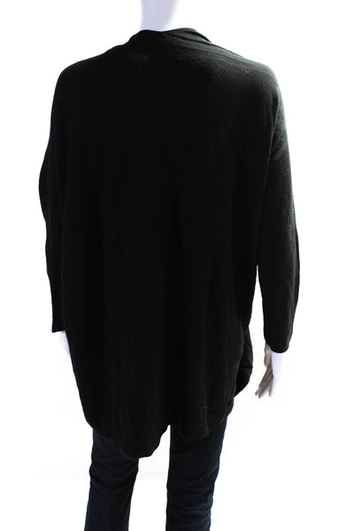 Comptoir Des Cotonniers Womens Long Sleeve Wrap Sweater Black Size Medium