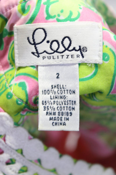 Lilly Pulitzer Women's Sleeveless Top Collar Sweater Green Blue Size XXS 2 Lot 2