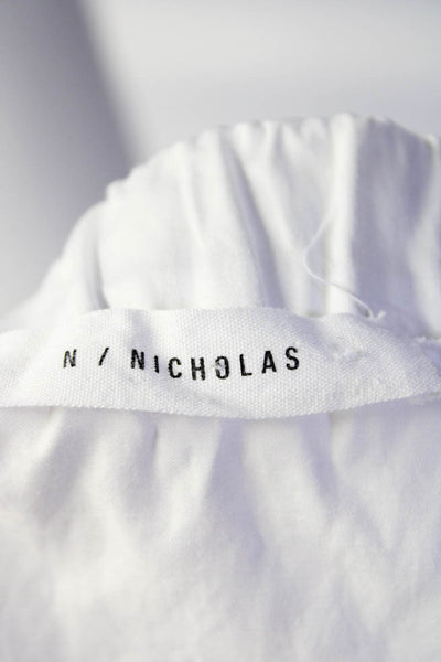 N/Nicholas Women's Cut Out Off The Shoulder Long Sleeve Dress White Size 2