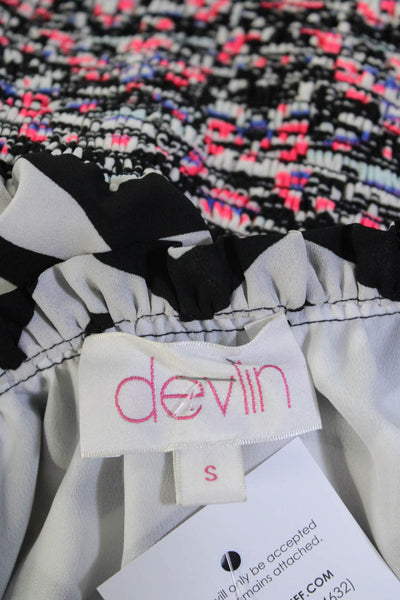 Delvin Women's Spaghetti Strap Smock Waist Chevron Print Maxi Dress Size S