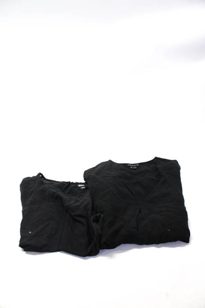 DKNY Women's Scoop Neck Short Sleeve Basic T-shirt Black Size S Lot 2