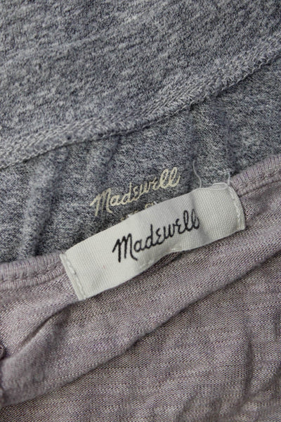 Madewell Womens Tee Shirt Tank Top Gray Mauve Cotton Size Small Large Lot 2