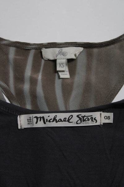 Joie Michael Stars Womens Tank Tops Gray Size Extra Small One Size Lot 2