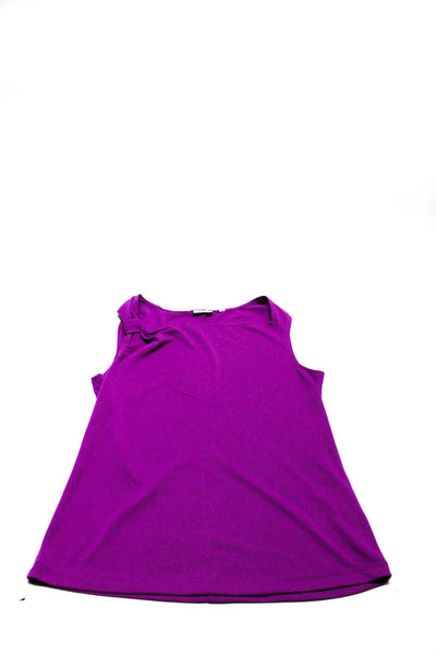 Elie Tahari DKNY Womens Lace Trim Tank Tops Blue Purple Medium Large Lot 2