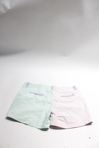 Vineyard Vines Women's Chino Shorts Button Down Shirt Blue Pink Size 12 Lot 2