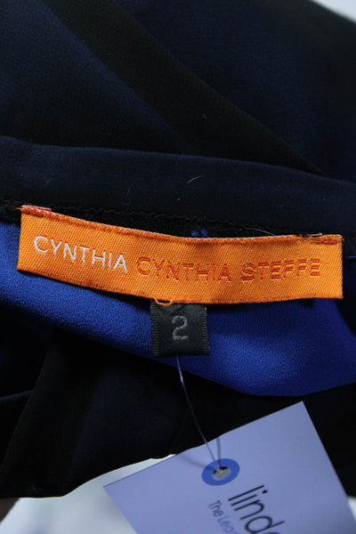 Cynthia Cynthia Steffe Women's Floral Pencil Skirt Blue Size 2
