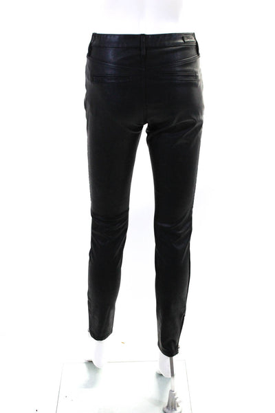 Blank NYC Women's Faux Leather Skinny Ankle Pants Black Size 25