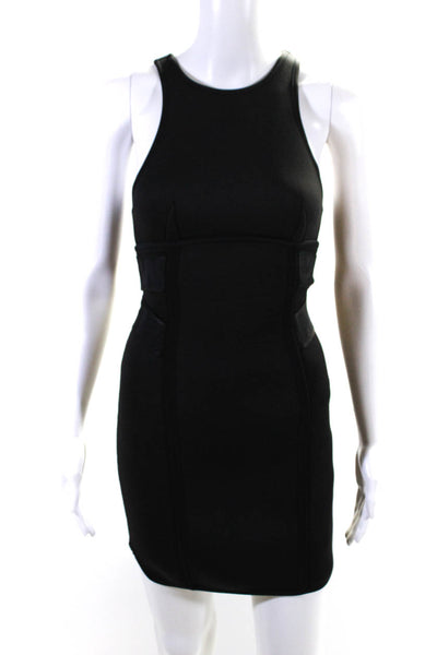 Alexander Wang For H&M Women's Sleeveless Open Back Mini Dress Black Size 4
